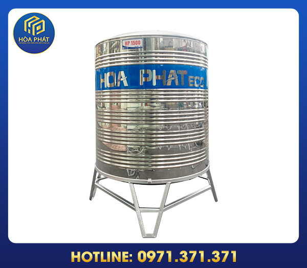Bồn nước inox Hòa Phát đứng 300L-500L-700L-1000L-1200L-1500L